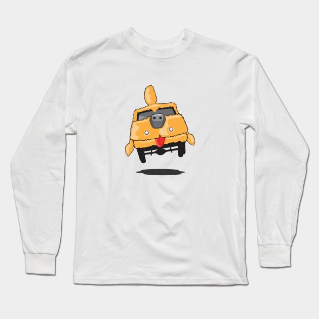 Mutts Cuts Shag Wagon Long Sleeve T-Shirt by DeepFriedArt